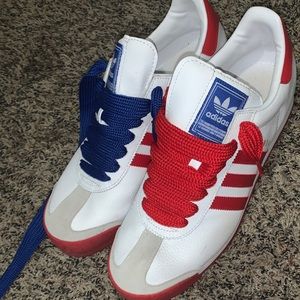 Adidas Samoa Red, White and Blue Size 10.5